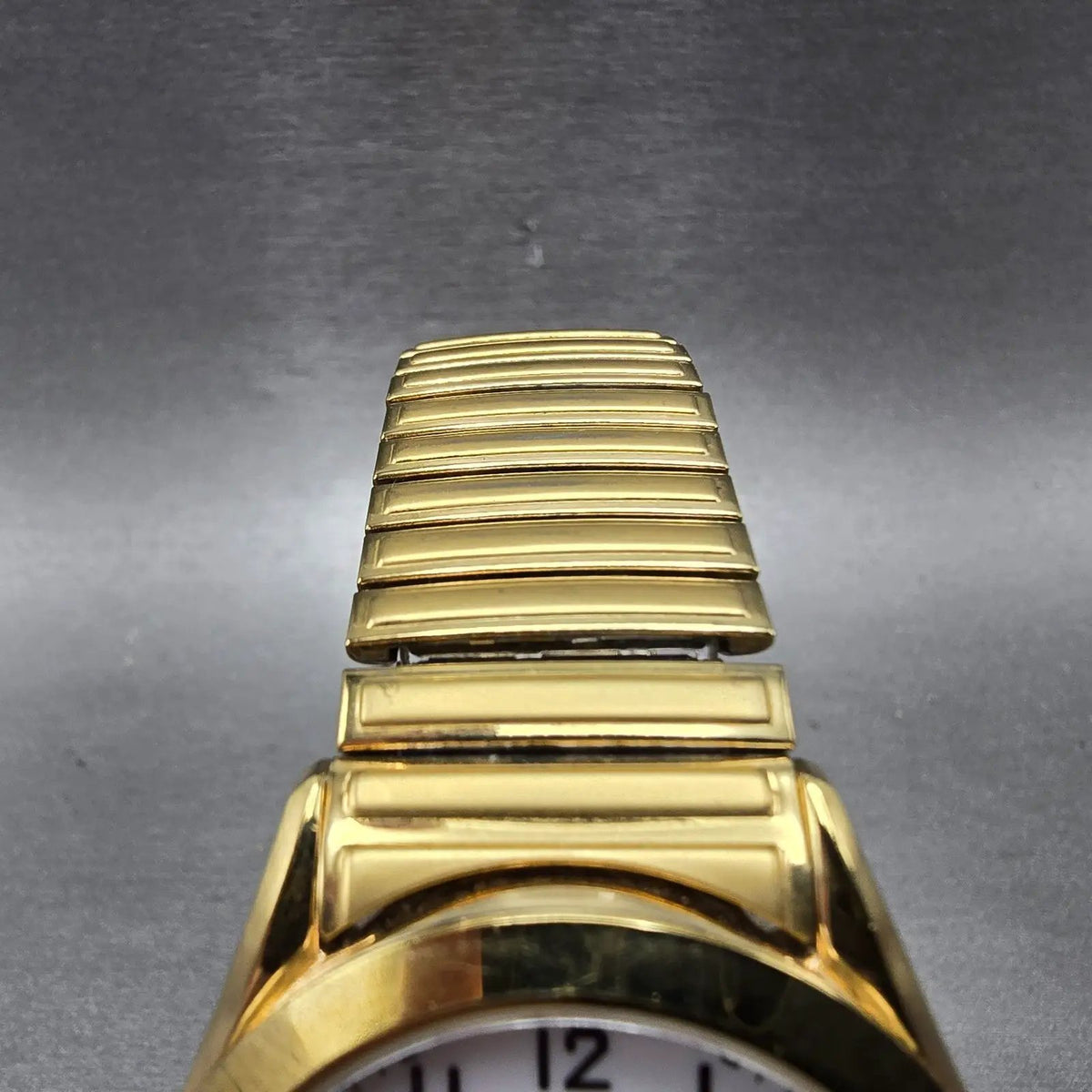 Seiko Railroad Approved Watch Men 37mm White Dial Gold Solar Daydate V158-0AB04