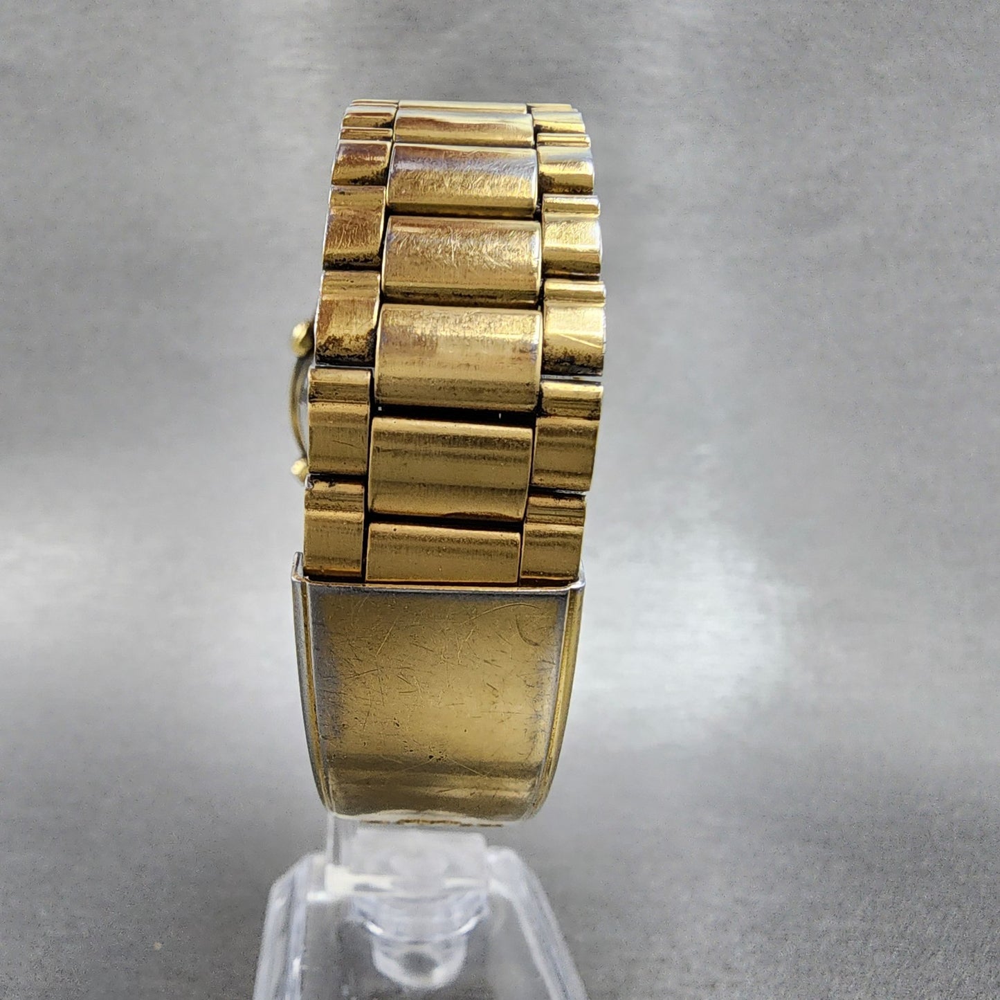Seiko Chronograph Watch Men 37mm Champagne Dial God Tone 7a287029 New Battery7