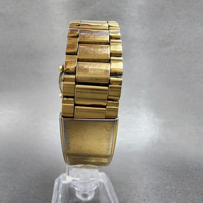 Seiko Chronograph Watch Men 37mm Champagne Dial God Tone 7a287029 New Battery7
