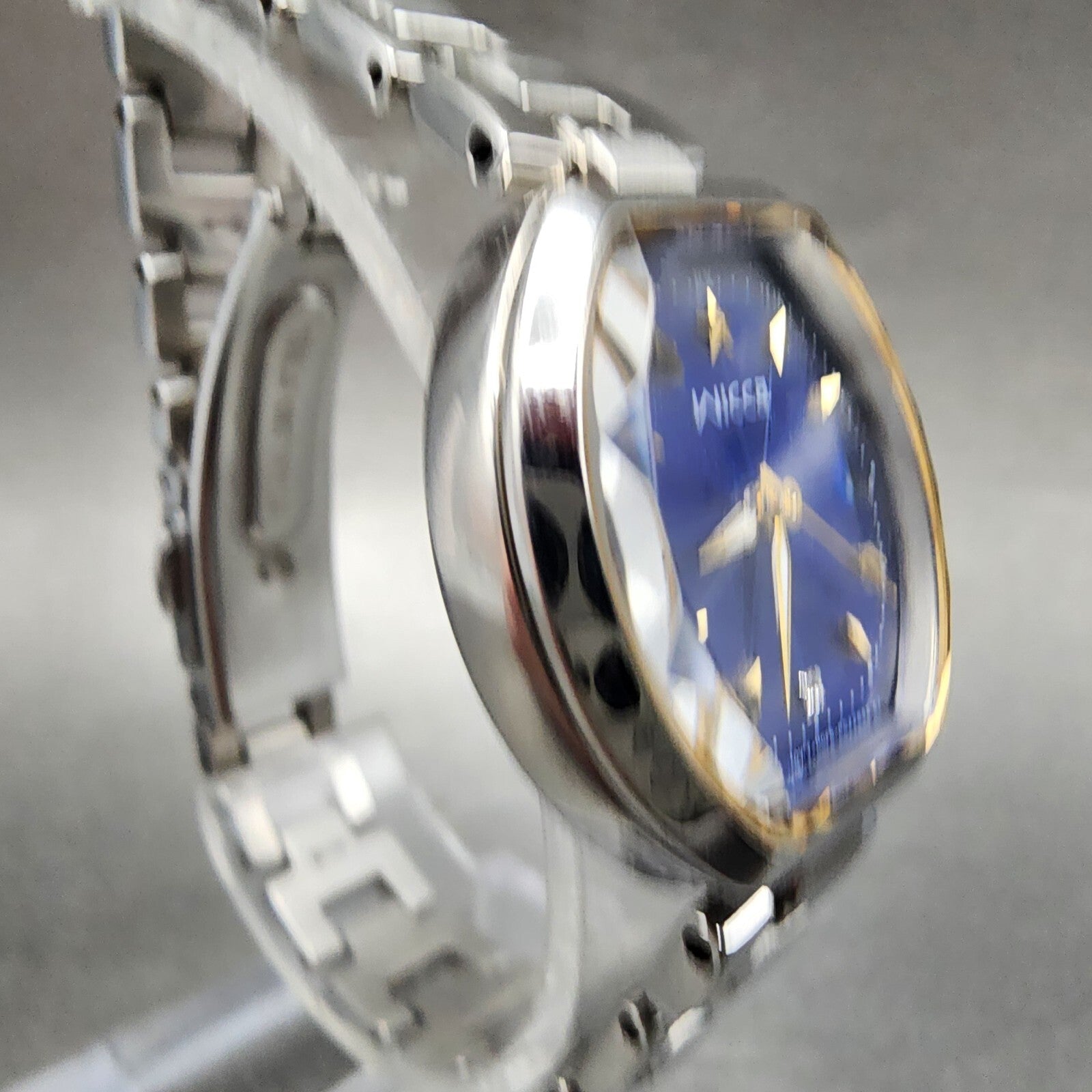 Citizen Wicca Watch Women 25mm Blue Dial Stainless Steel Tone Atomic Works4
