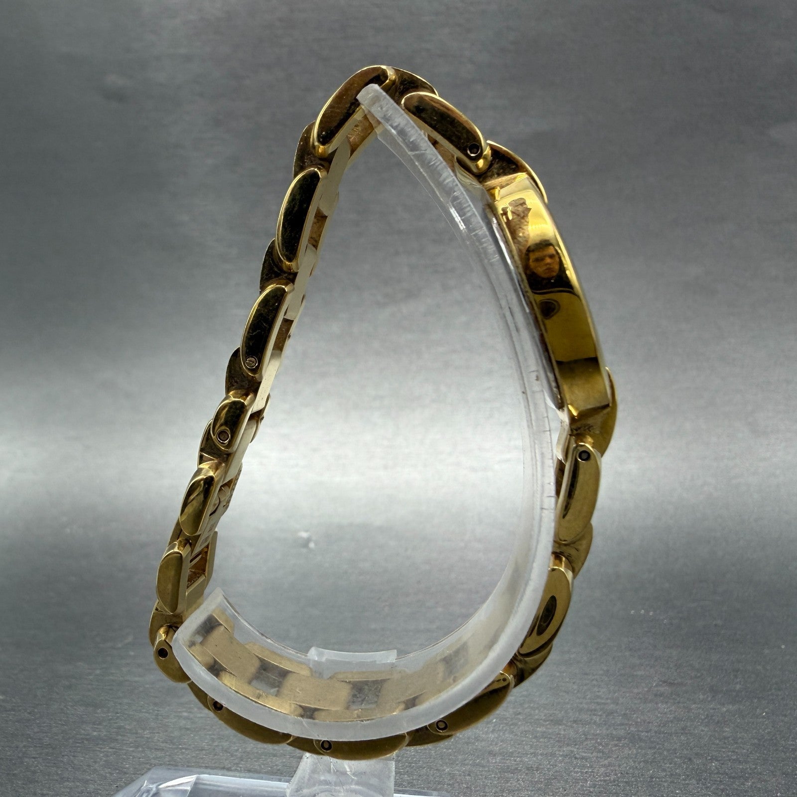 Tissot Watch Women 20mm White Dial Gold Tone Date Oval G332 New Battery9