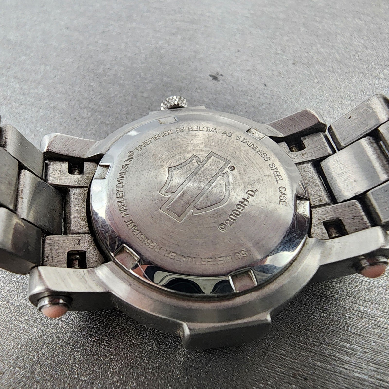 Bulova Harley Davidson Watch Women 28mm Pink Dial Silver Tone 76L144 New Battery9