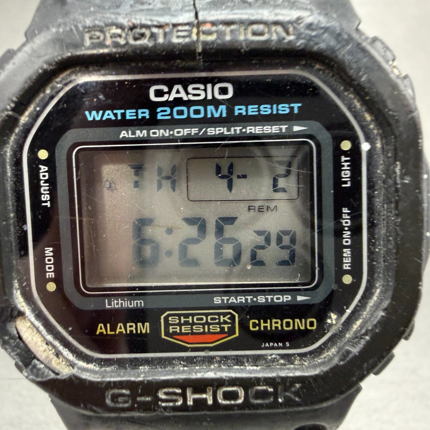Casio DW-5600 Watch Men 37mm Black Digital Alarm Chrono 901 New Battery VTG AB1