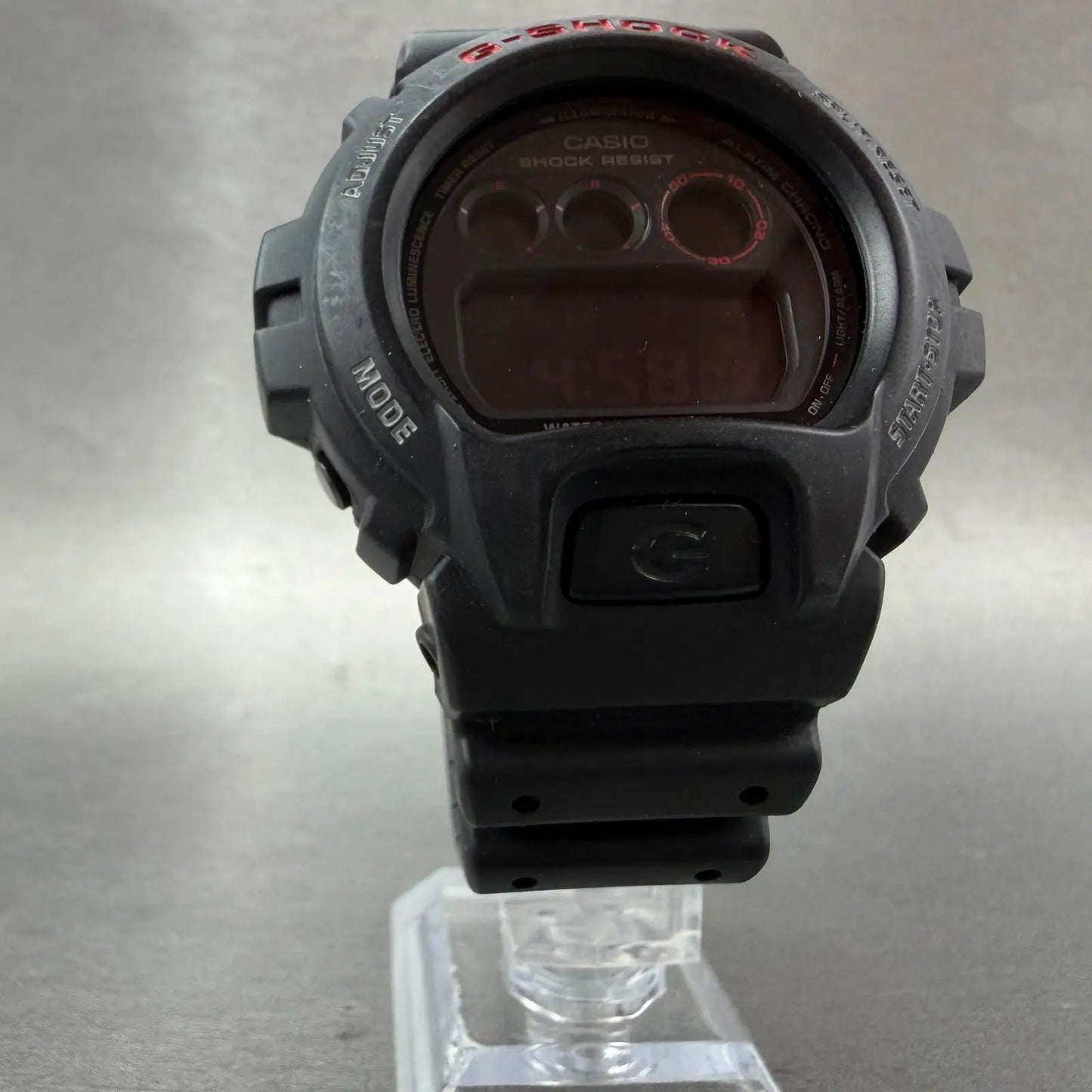 Casio G-Shock DW-6900MS Watch Men 51mm Black Red Alarm Chrono Digital New Batt5