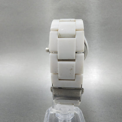 Fossil Stella Watch Women 38mm White Dial White Tone Round ES2444 New Battery7