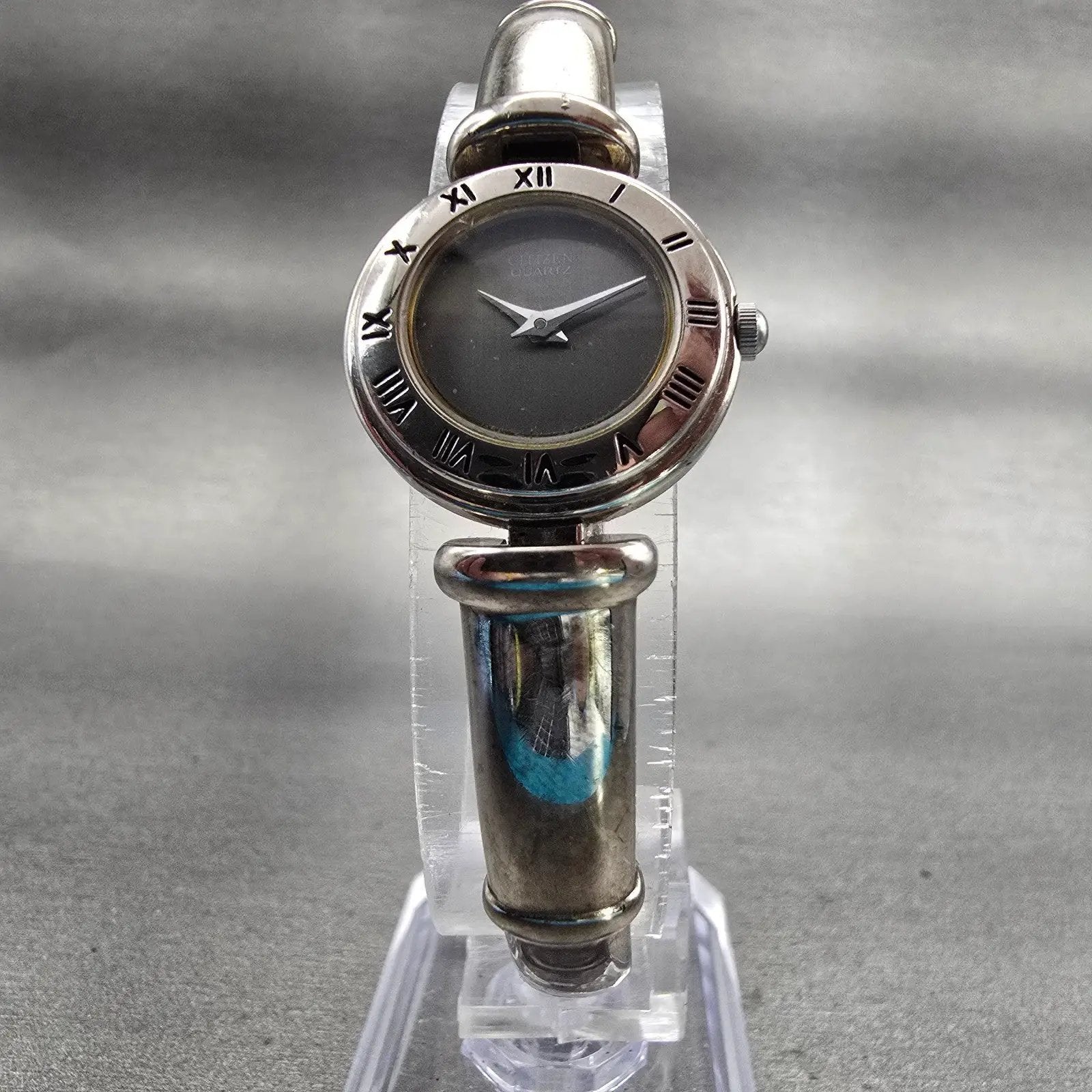 Citizen Watch Women 21mm Gray Dial Silver Tone Round 5920-H23441 New Battery VTG5