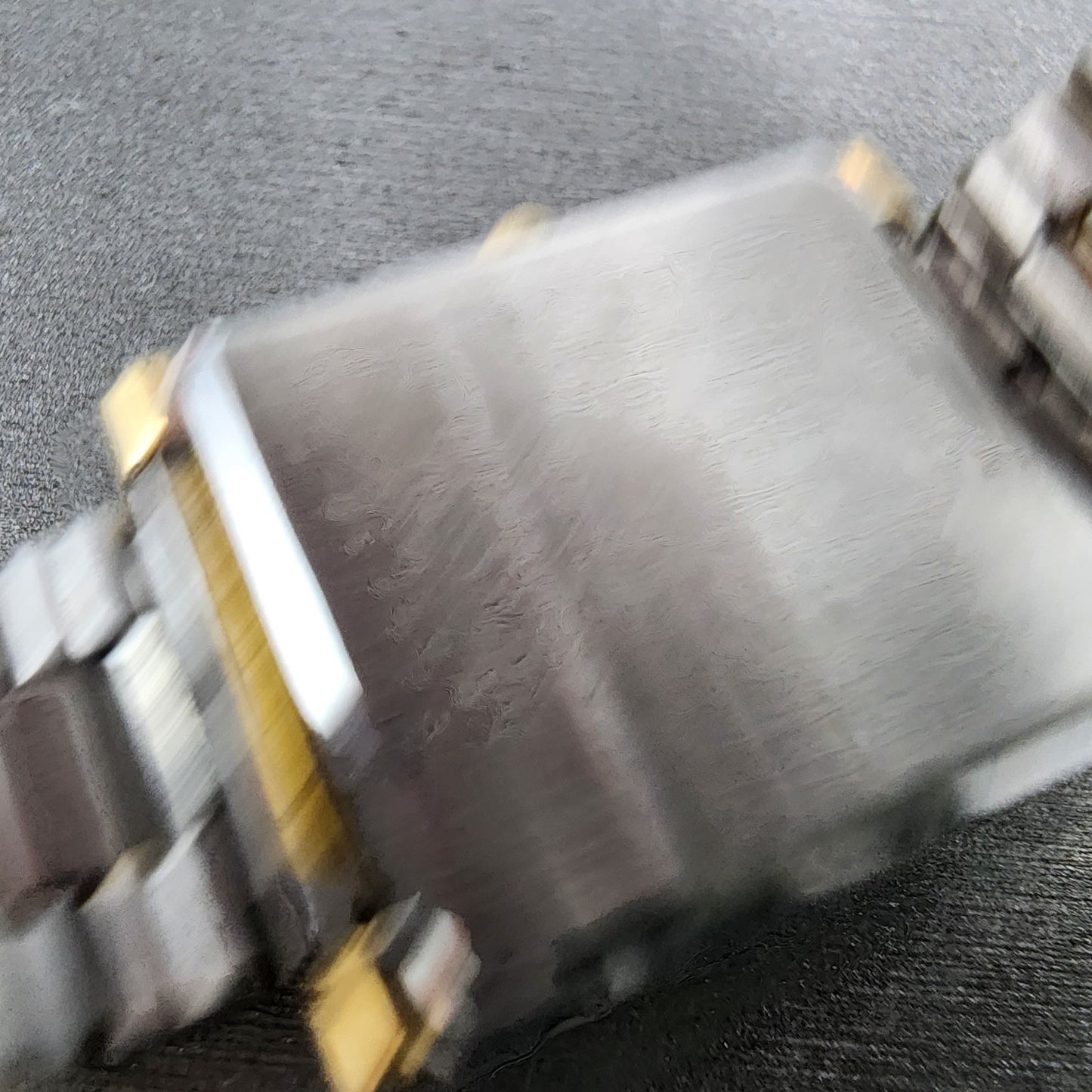 Seiko Tank Watch Men 25mm Gray Dial Gold Tone Rectangle 5p315a80 New Battery9
