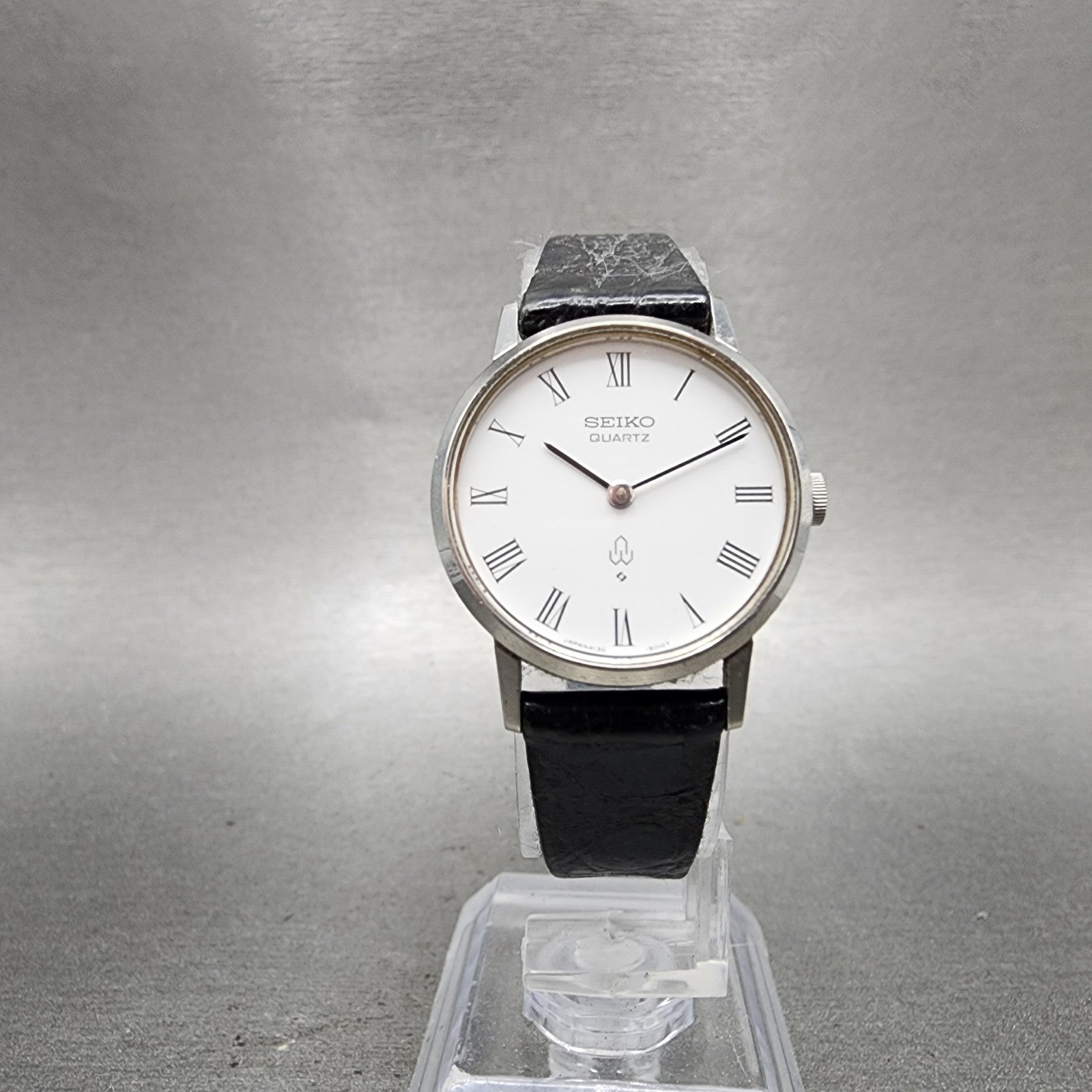 Seiko Watch Women 24mm White Dial Silver Tone Round 41306001 New Battery5