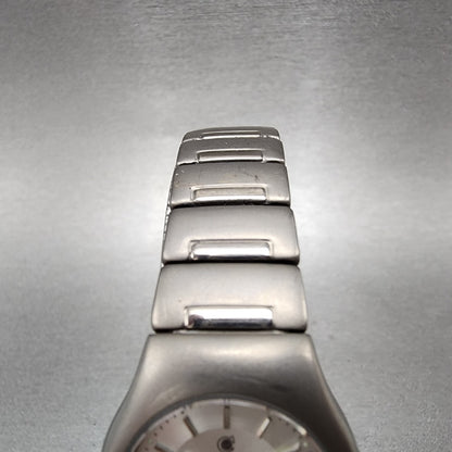 Cyma Watch Women 25mm Silver Dial Titanium Round 820 New Battery Vintage4