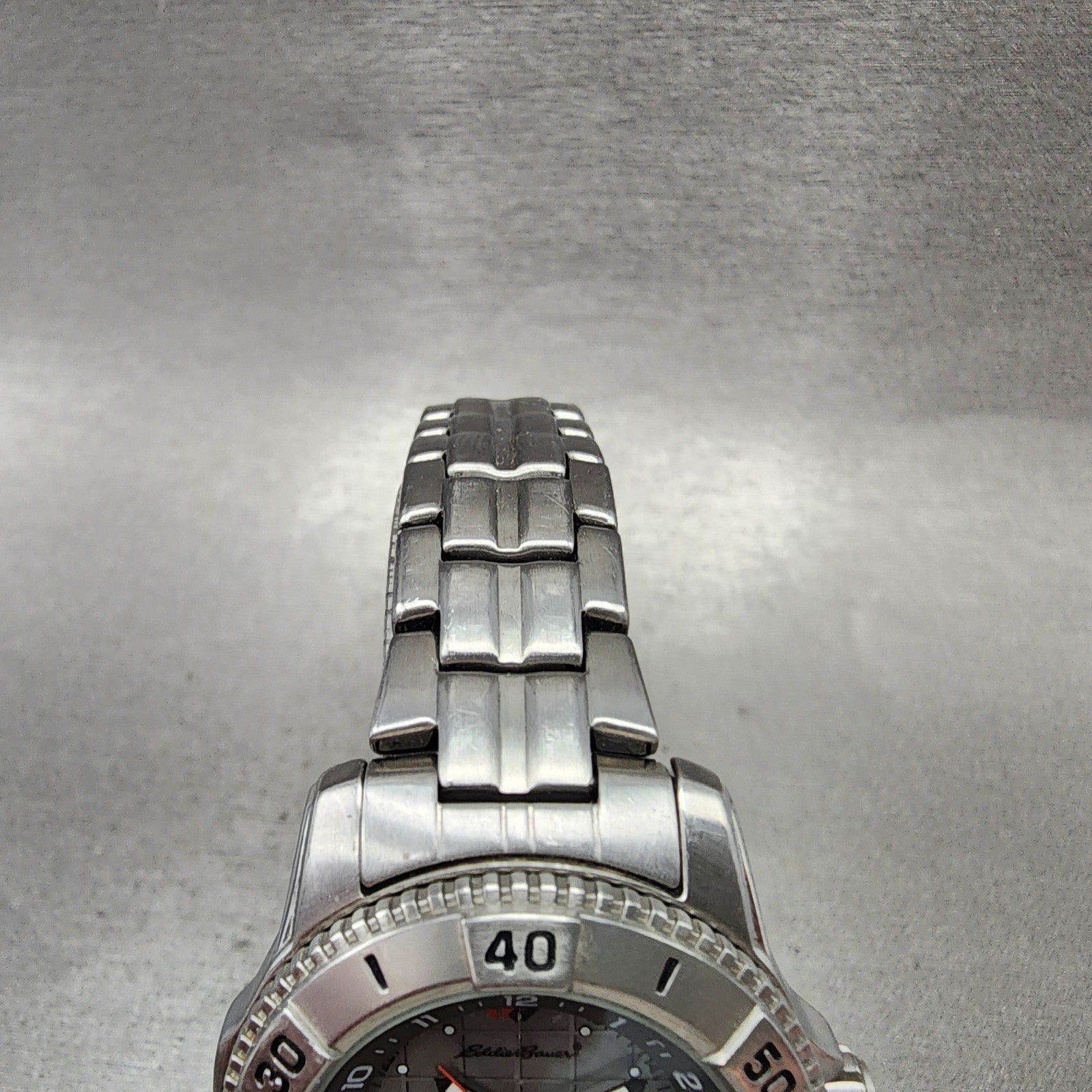 Eddie Bauer Watch Women 32mm Gray Dial Silver Tone Date Alarm Round New Battery4