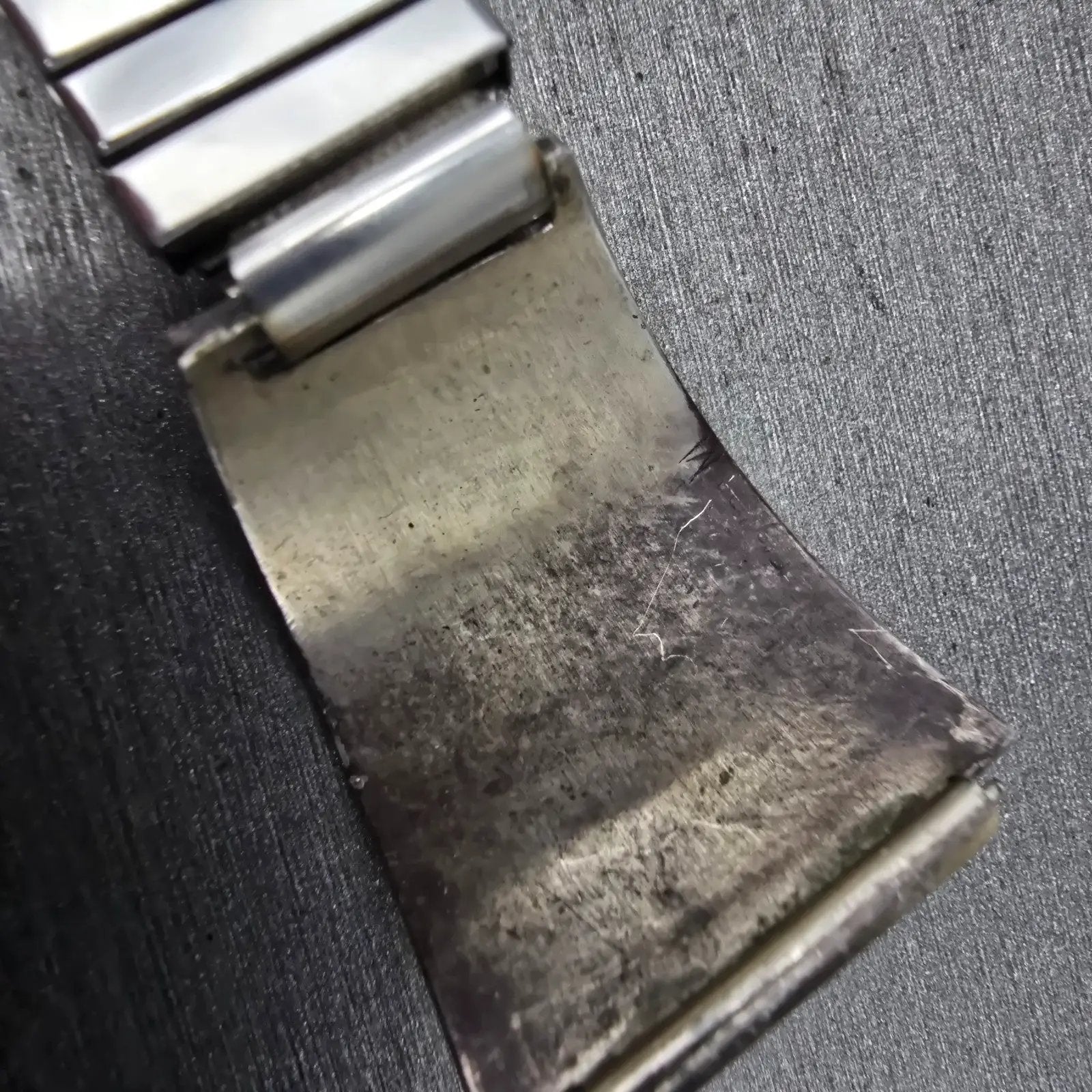 Navajo Sterling Silver Watch Band Tips 20mm Warrior Design Stretch Band VTG12