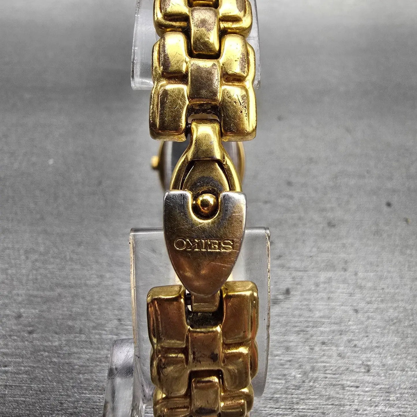 Seiko Watch Women 18mm MOP Dial Gold Tone Gemmed 4N00-8609 New Battery Vintage7