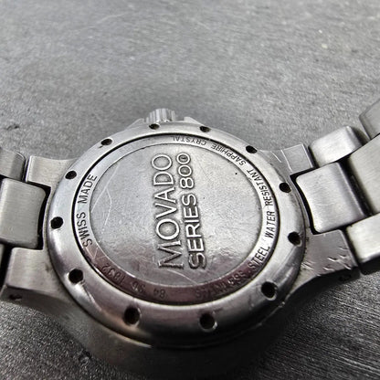 Movado Series 800 Watch Women 29mm MOP Dial Steel Date Diamonds New battery9
