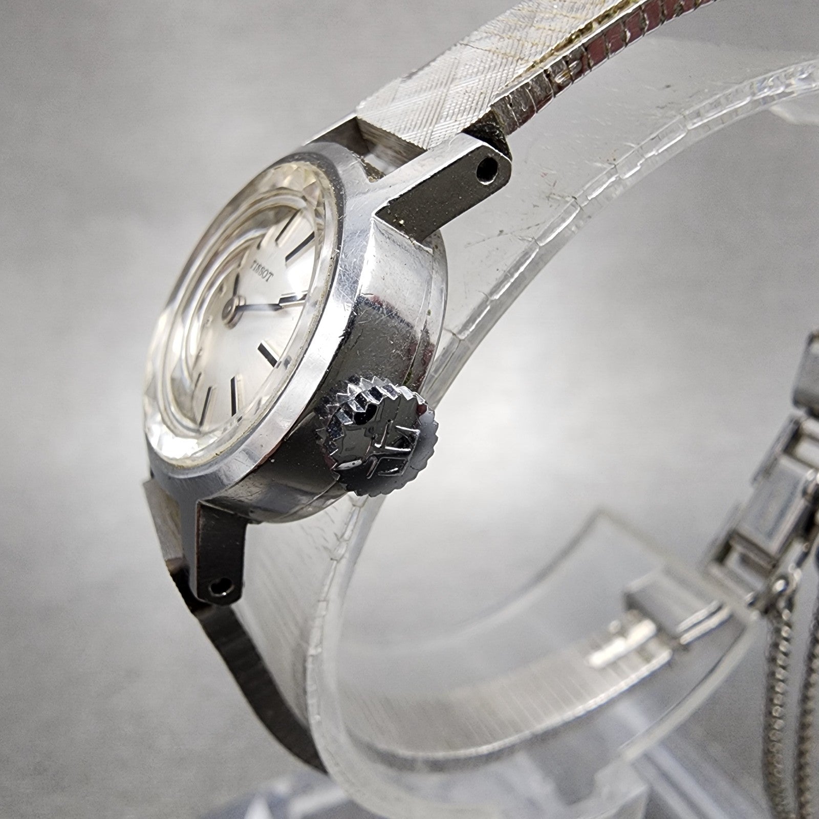 Tissot Watch Women 17mm Silver Dial Stainless Steel Manual Wind Runs Vintage2