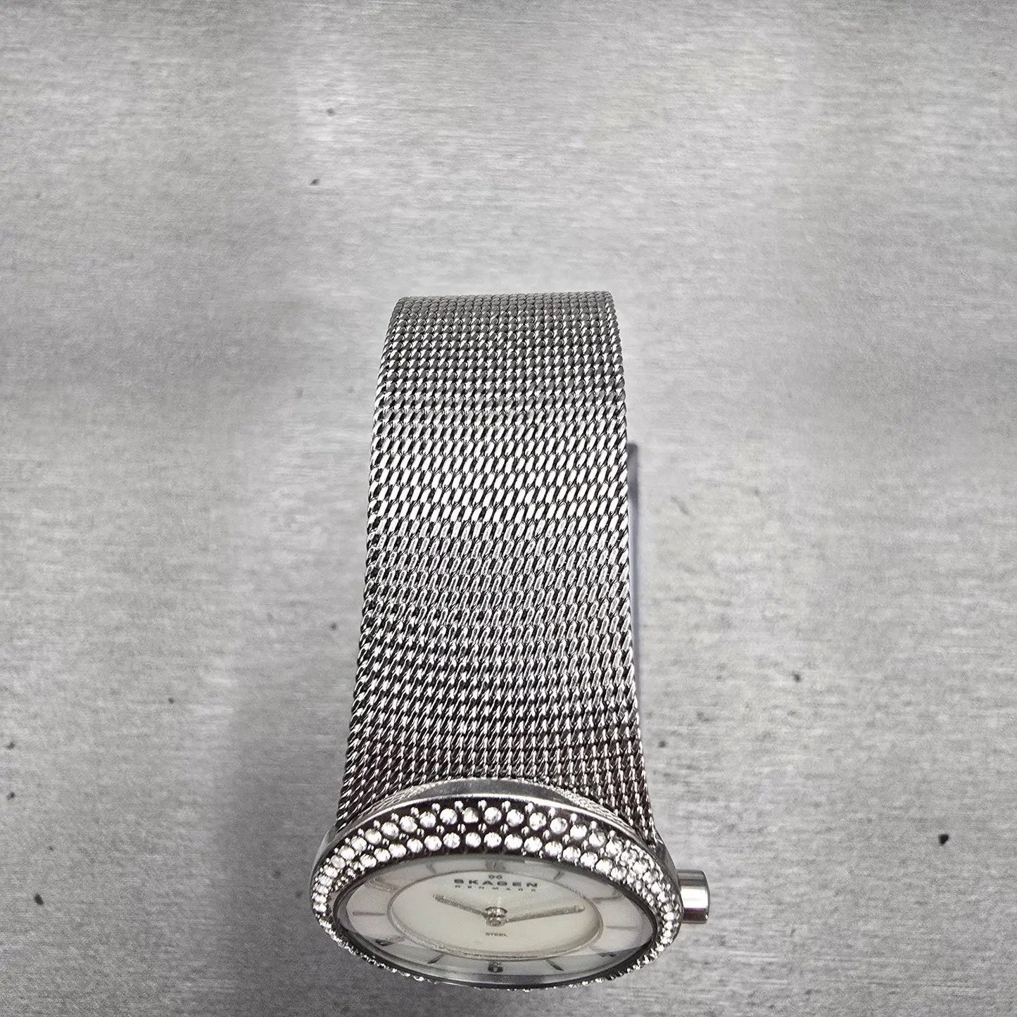 Skagen Watch Women 26mm MOP Dial Silver Tone Gemmed 566XSSS New Battery4