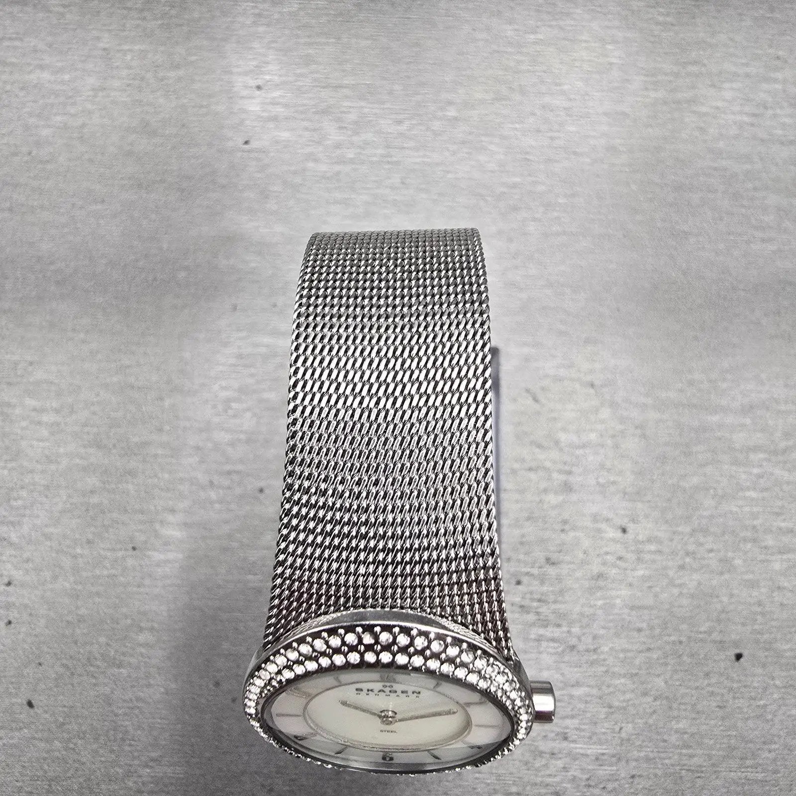 Skagen Watch Women 26mm MOP Dial Silver Tone Gemmed 566XSSS New Battery4