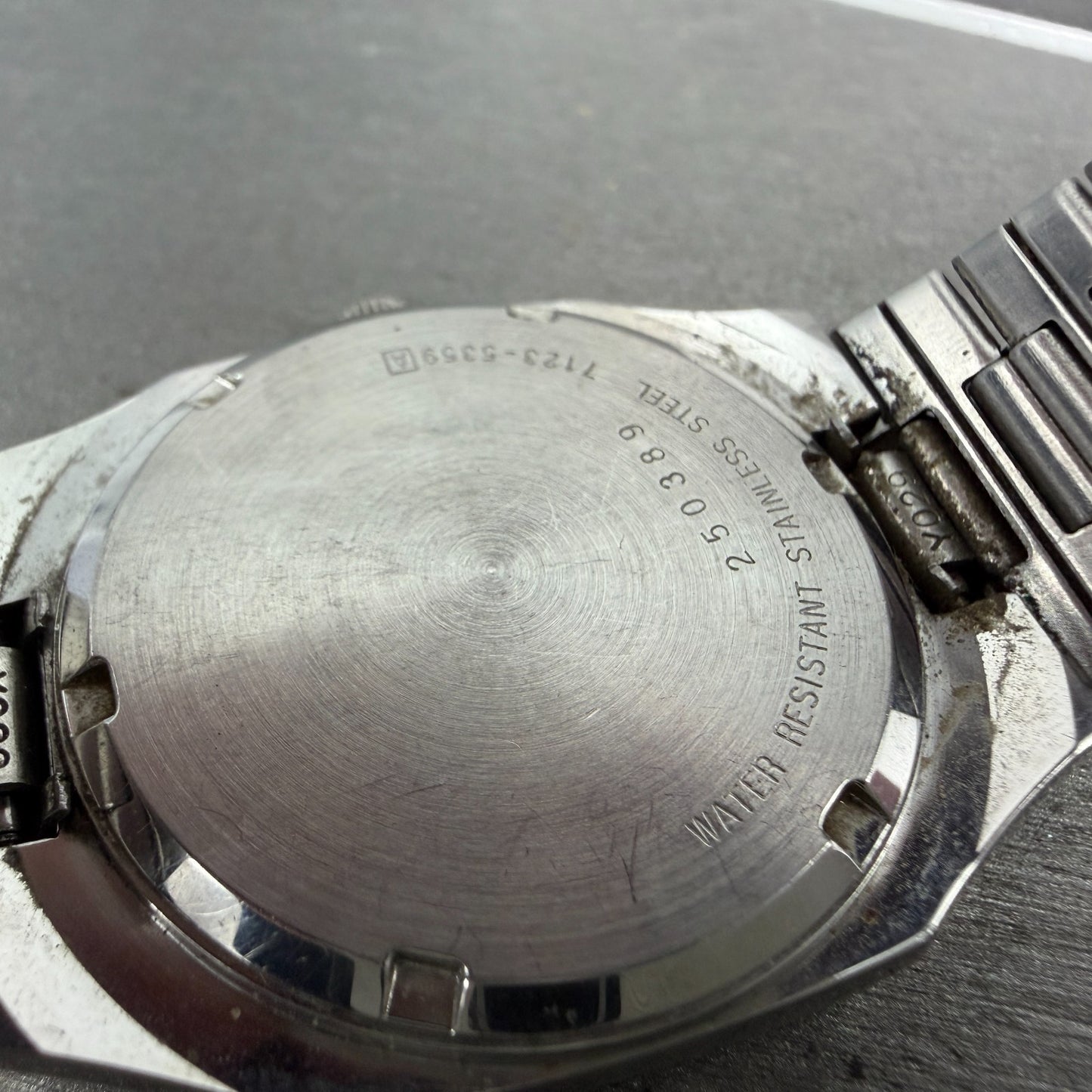 Seiko SQ Watch Men 35mm White Dial Silver Tone Daydate Octagon 7123-5359 New Bat9