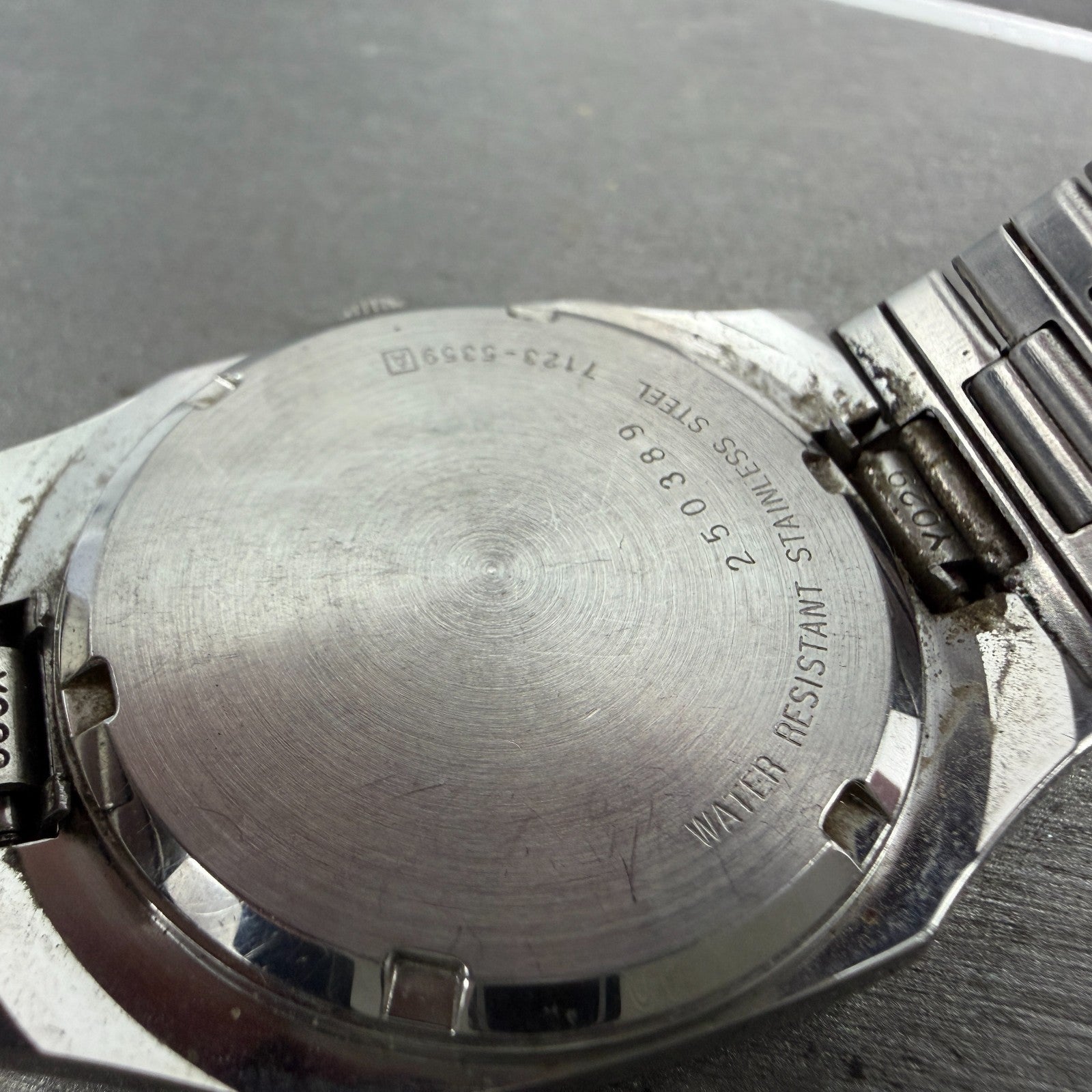 Seiko SQ Watch Men 35mm White Dial Silver Tone Daydate Octagon 7123-5359 New Bat9