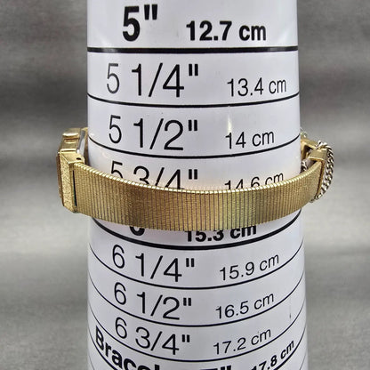 Seiko Watch Women 12mm Black Dial Gold Tone Rectangle 2E20-5490 New Battery VTG9
