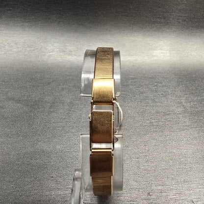 Seiko Watch Women 19mm Champagne Dial Gold Tone Round 2C20-0029 New Battery VTGT7
