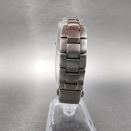Citizen EcoDrive Watch Women 26mm MOP Dial Stainless Steel Date Diamonds Runs7