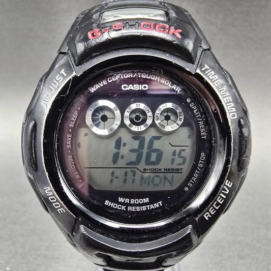 Casio G-Shock GW-530A Watch Men 46mm Black Alarm Chronograph Digital Works Solar0