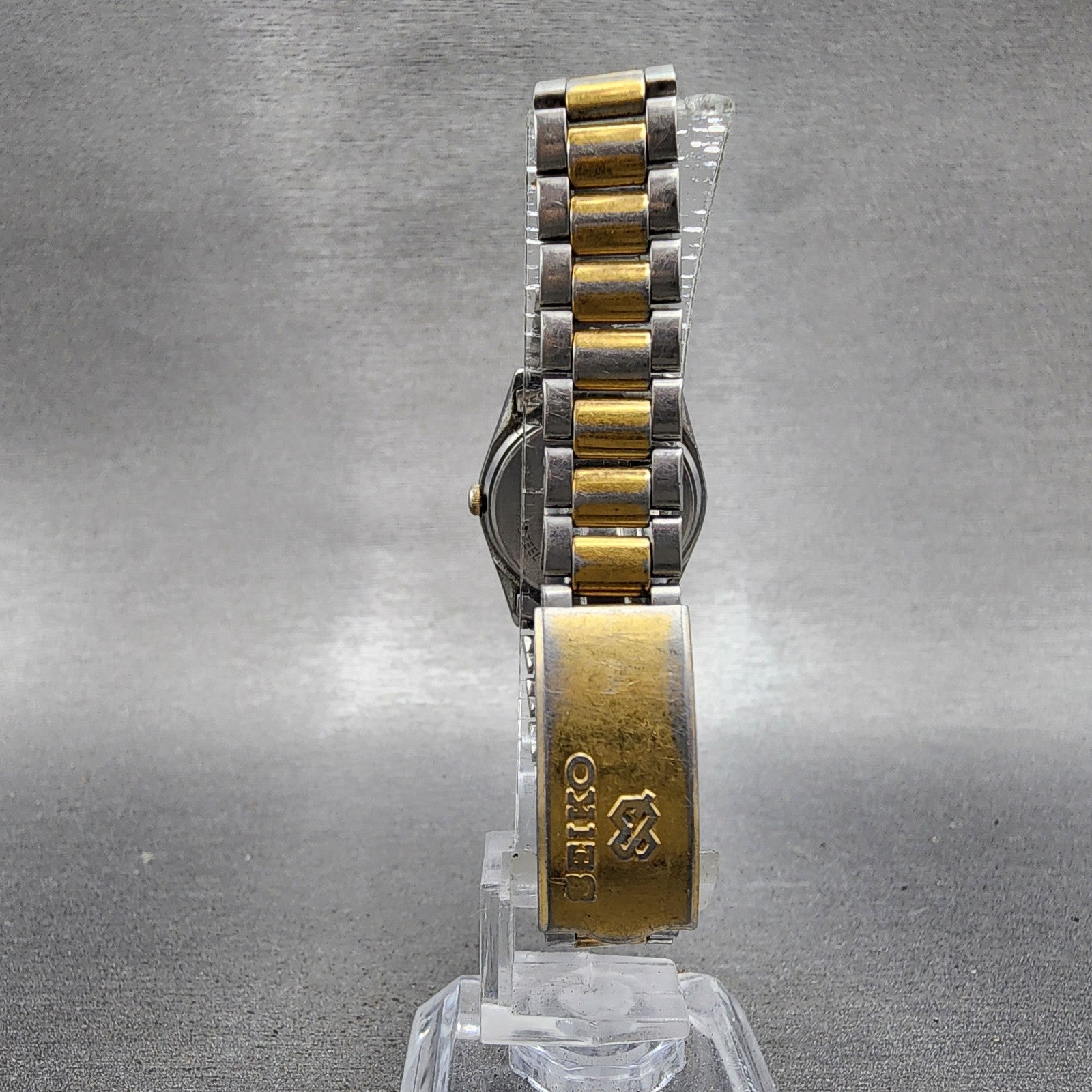 Seiko SQ Watch Women 24mm Champagne Dial Two Tone Daydate 2a230030 New Battery7