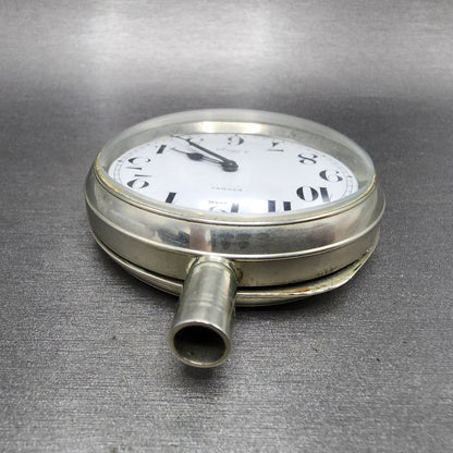 Eterna 8 Days Pocket Watch Men 70mm White Dial Steel Manual Wind PARTS5