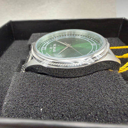 Invicta Celestial Watch Men 43mm Green Dial Silver Round Mesh Band 484823
