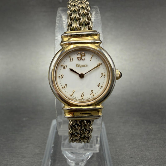 Citizen Elegance Watch Women 19mm White Dial Gold Tone Round 2200-241258 NewBatt0