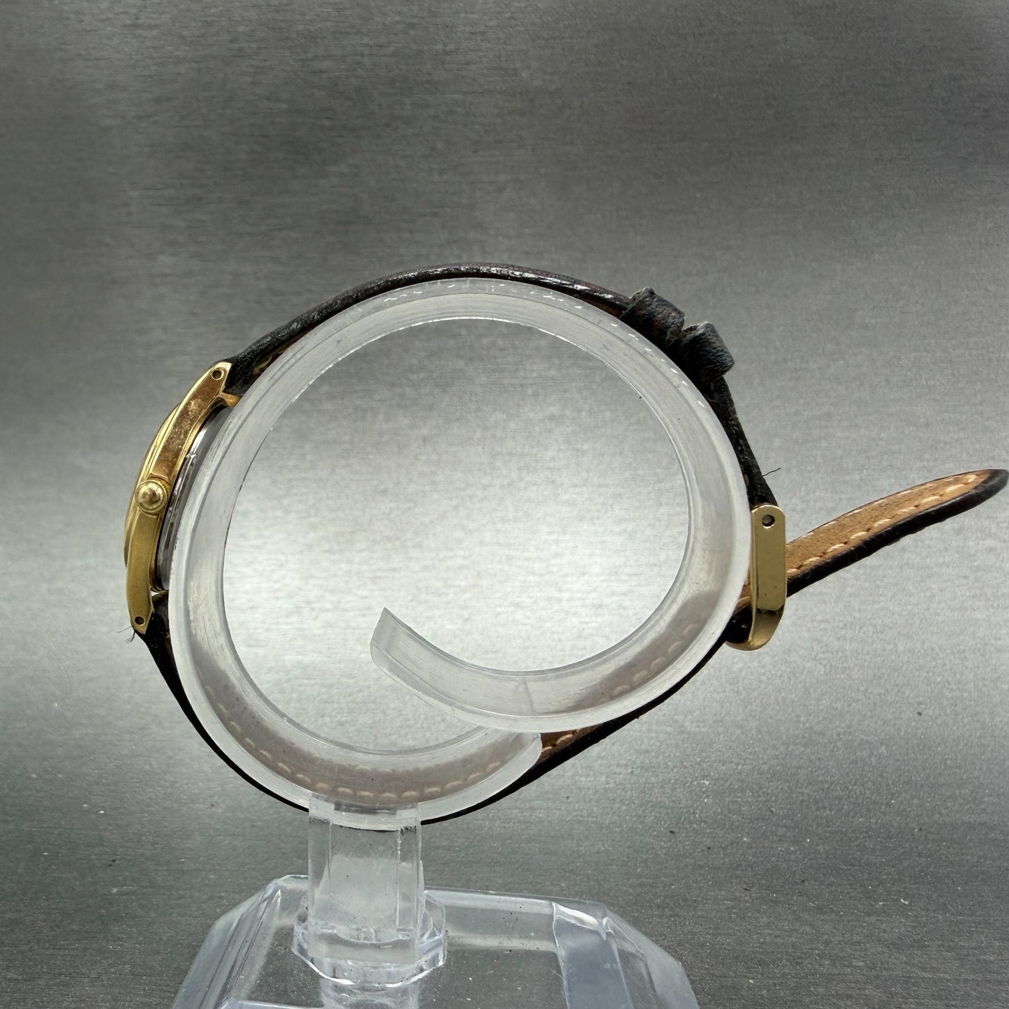 Seiko Watch Women 21mm Champagne Floral Dial Gold Tone Round 4N00-0608 New Batt6