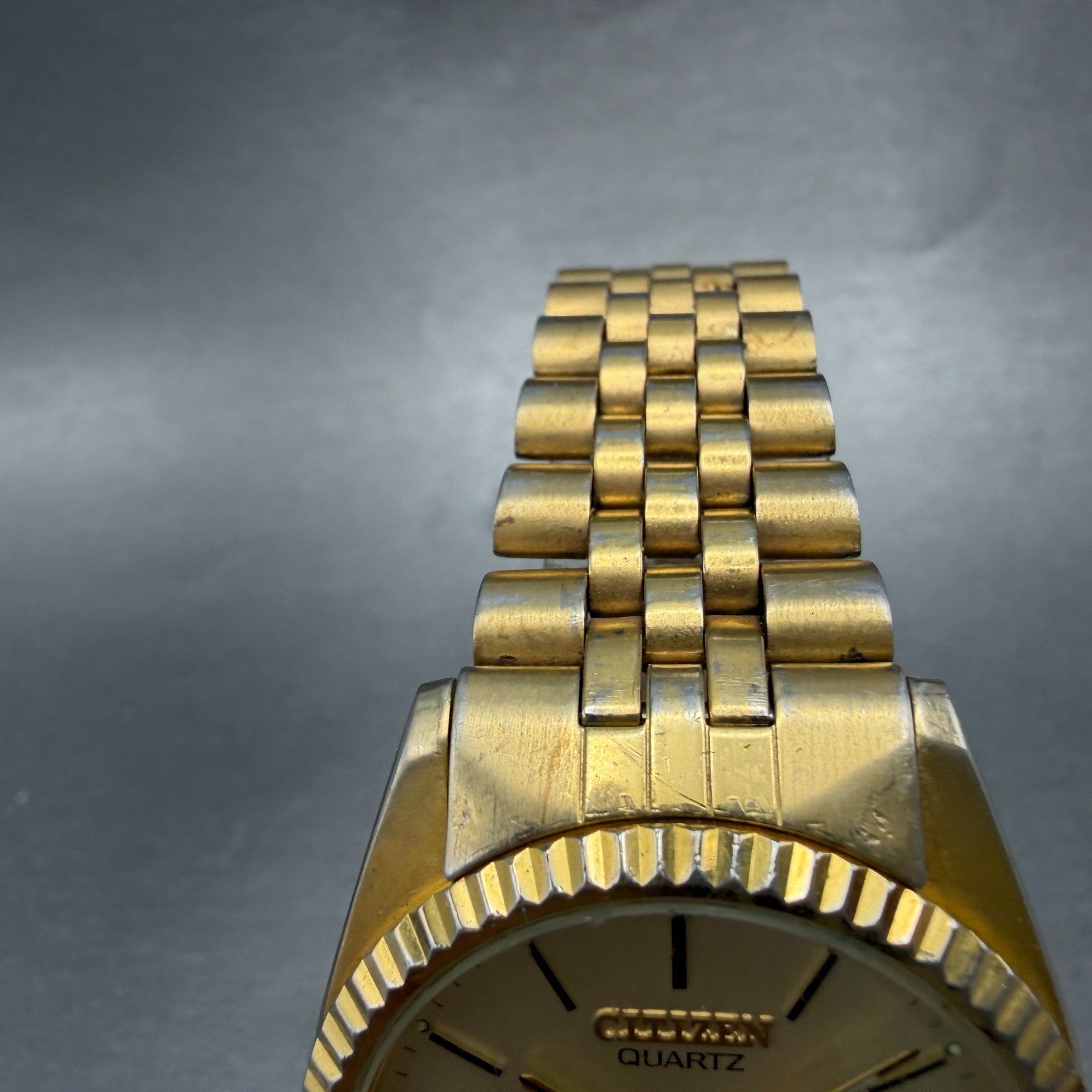 Citizen CQ President Watch Men 35mm Gold Dial Gold Tone Daydate 6101-915224 PART5