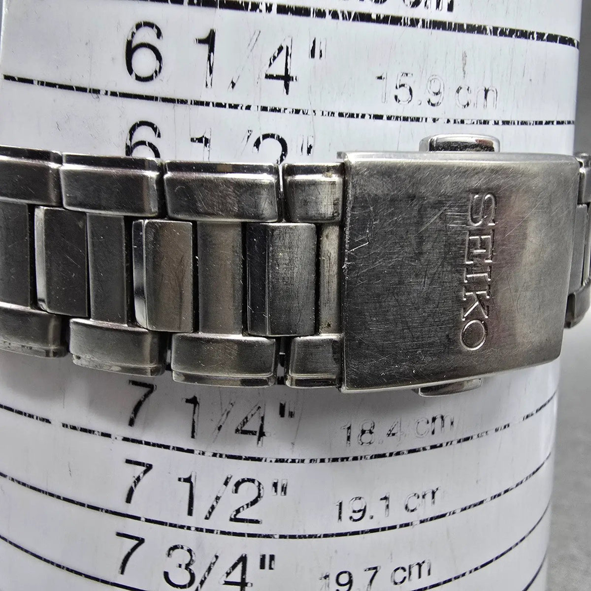 Seiko Solar Atomic Watch Men 38mm Silver Dial Titanium Atomic Date 7B22 PARTS!!11