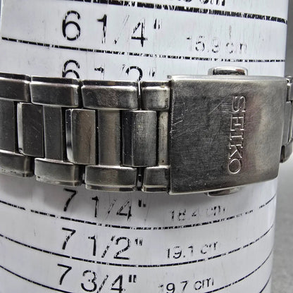 Seiko Solar Atomic Watch Men 38mm Silver Dial Titanium Atomic Date 7B22 PARTS!!11