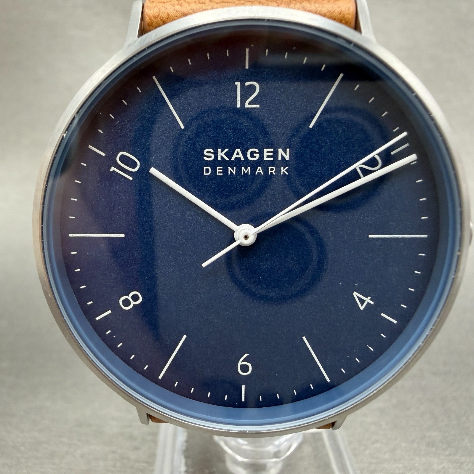 Skagen Aaren Watch Men 40mm Blue Dial Steel Round SKW1149 New Battery1