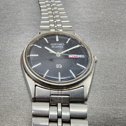 Seiko SQ Watch Men 34mm Blue Dial Steel Daydate Round 81236060 PARTS3