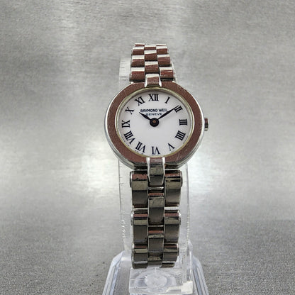 Raymond Weil Watch Women 21mm White Dial Silver Tone Round 5817 New Battery