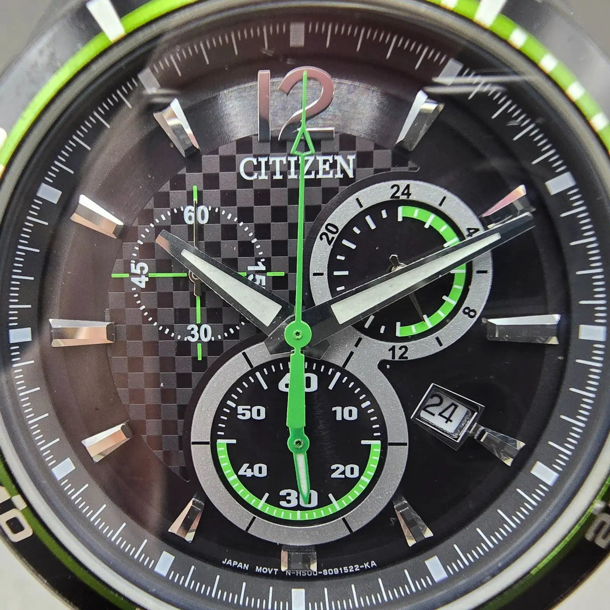 Citizen Eco-Drive Chronograph Watch Men 40mm Black Dial Black Tone Date Works1