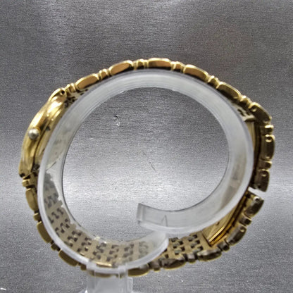 Raymond Weil Watch Women 24mm White Dial Gold Plated Date Round 4702 New Batt KT6