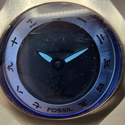 Fossil Big Tic Watch Men 41mm Blue Dial Silver Tone Round JR-7999 PARTS2