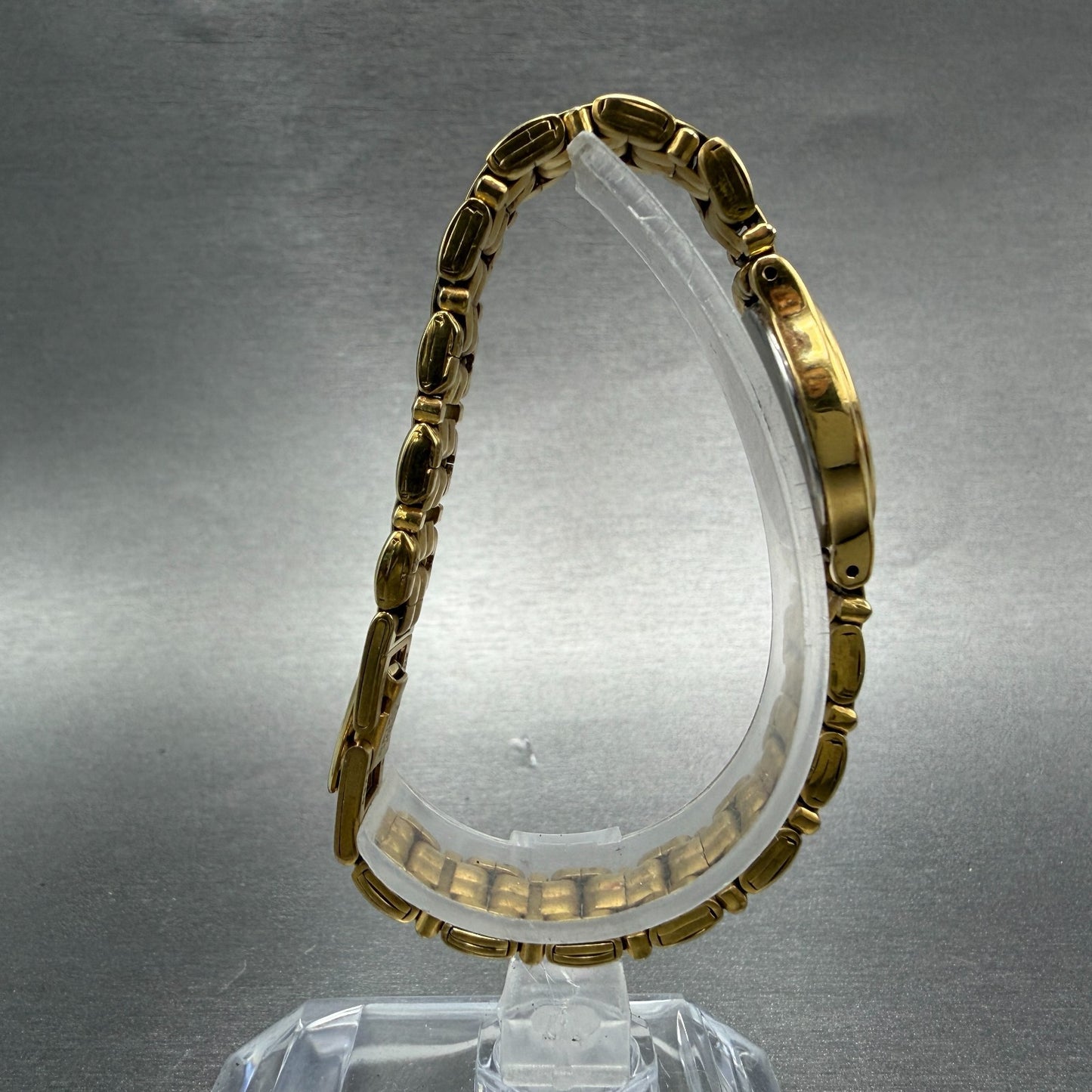 Seiko Watch Women 17mm Black Dial Gold Tone Oval V400-5588 New Battery Vintage9