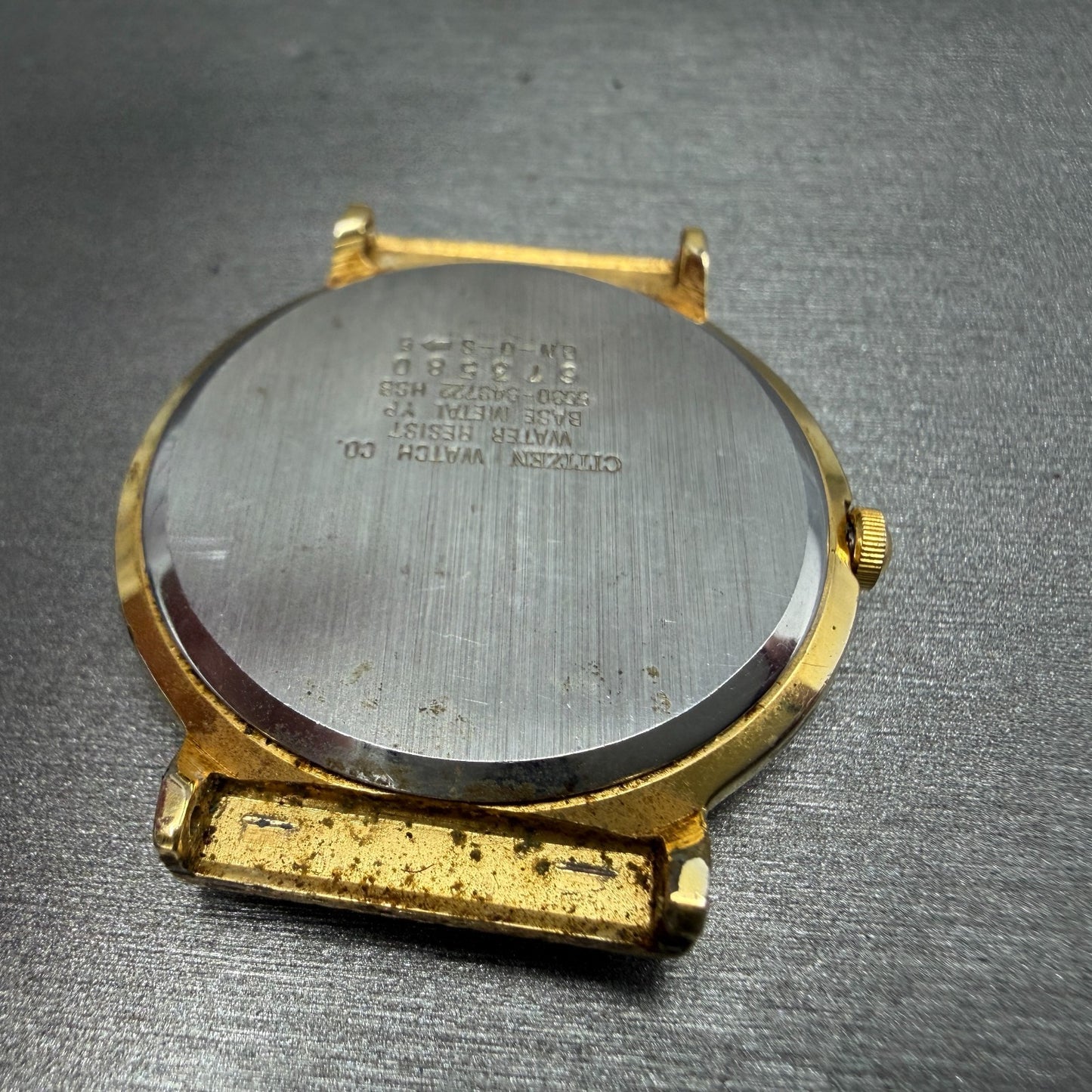 Citizen Watch Unisex 32mm Silver Dial Gold Tone Round 5530-S43722 PARTS VTG10