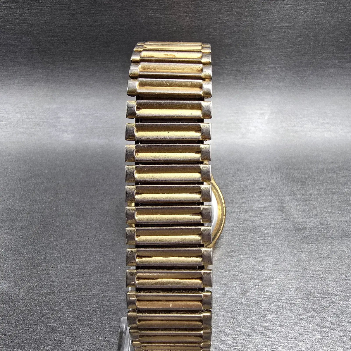 Seiko Pulsar Watch Men 36mm Gold Dial Gold Daydate Round V533-7A90 New Batt VTG7