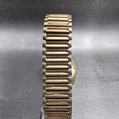 Seiko Pulsar Watch Men 36mm Gold Dial Gold Daydate Round V533-7A90 New Batt VTG7