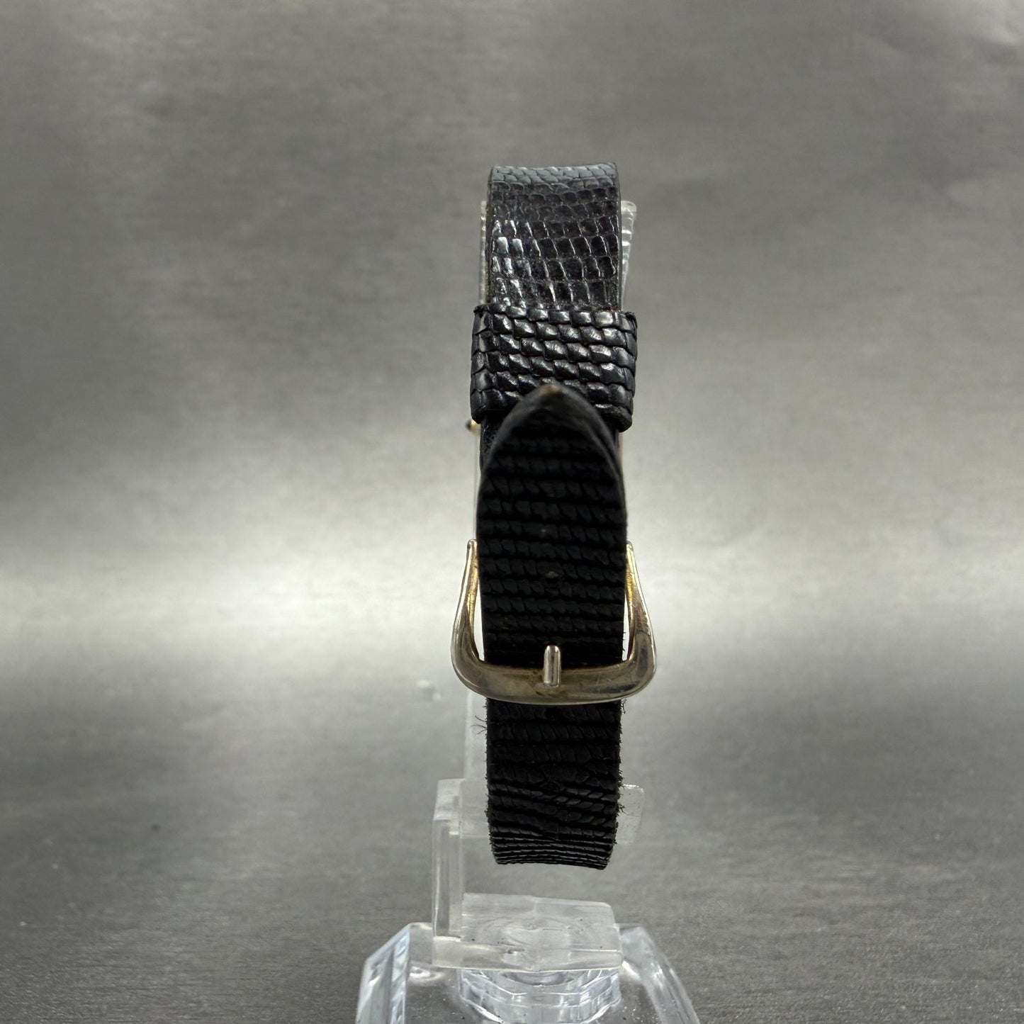 Citizen Tank Watch Women 16mm Black Dial Gold Tone Rectangle New battery VTG7