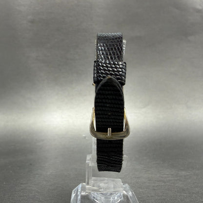 Citizen Tank Watch Women 16mm Black Dial Gold Tone Rectangle New battery VTG7