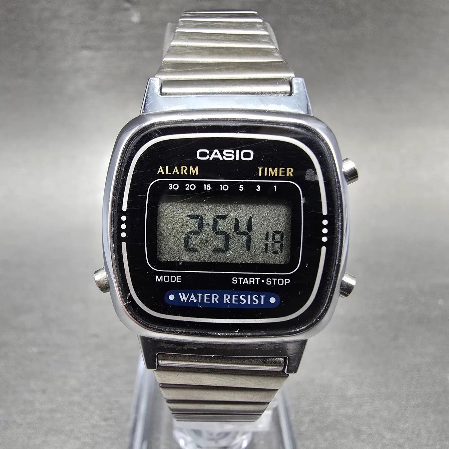 Casio Digital Watch Women 25mm Silver Alarm Chrono Daydate LA670W New Battery NQ0