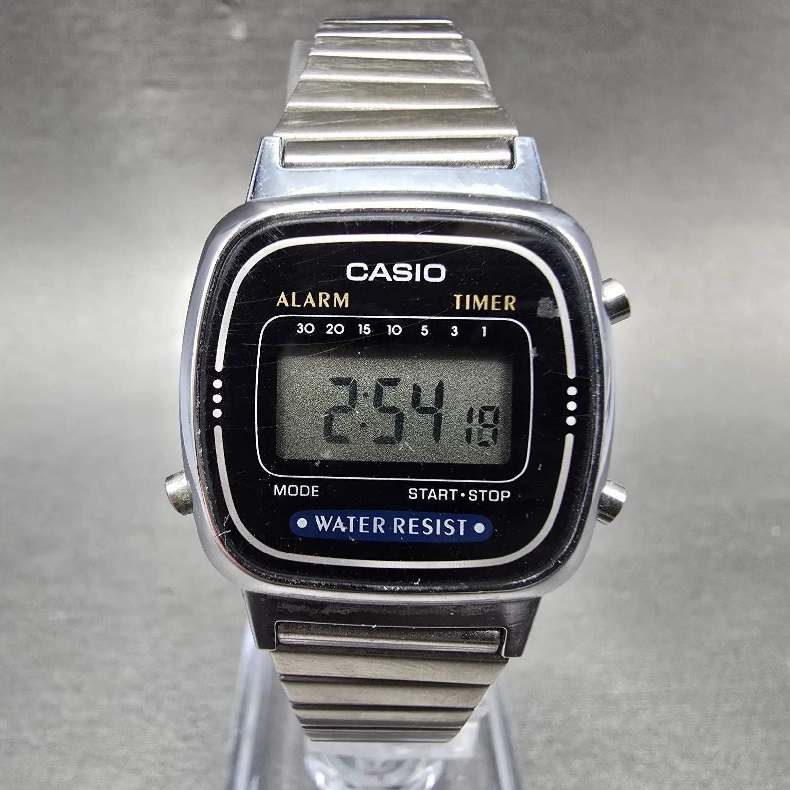 Casio Digital Watch Women 25mm Silver Alarm Chrono Daydate LA670W New Battery NQ0