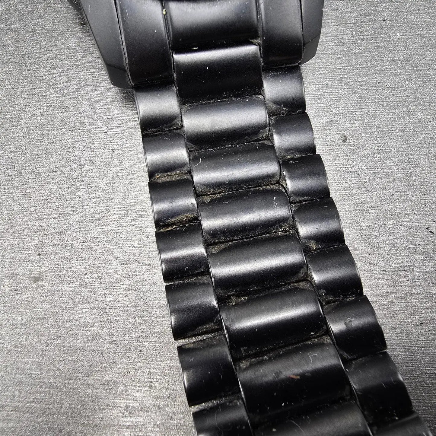 Michael Kors Chronograph Watch Men 51mm Black Dial Black Tone Date MK8196 NewBat7