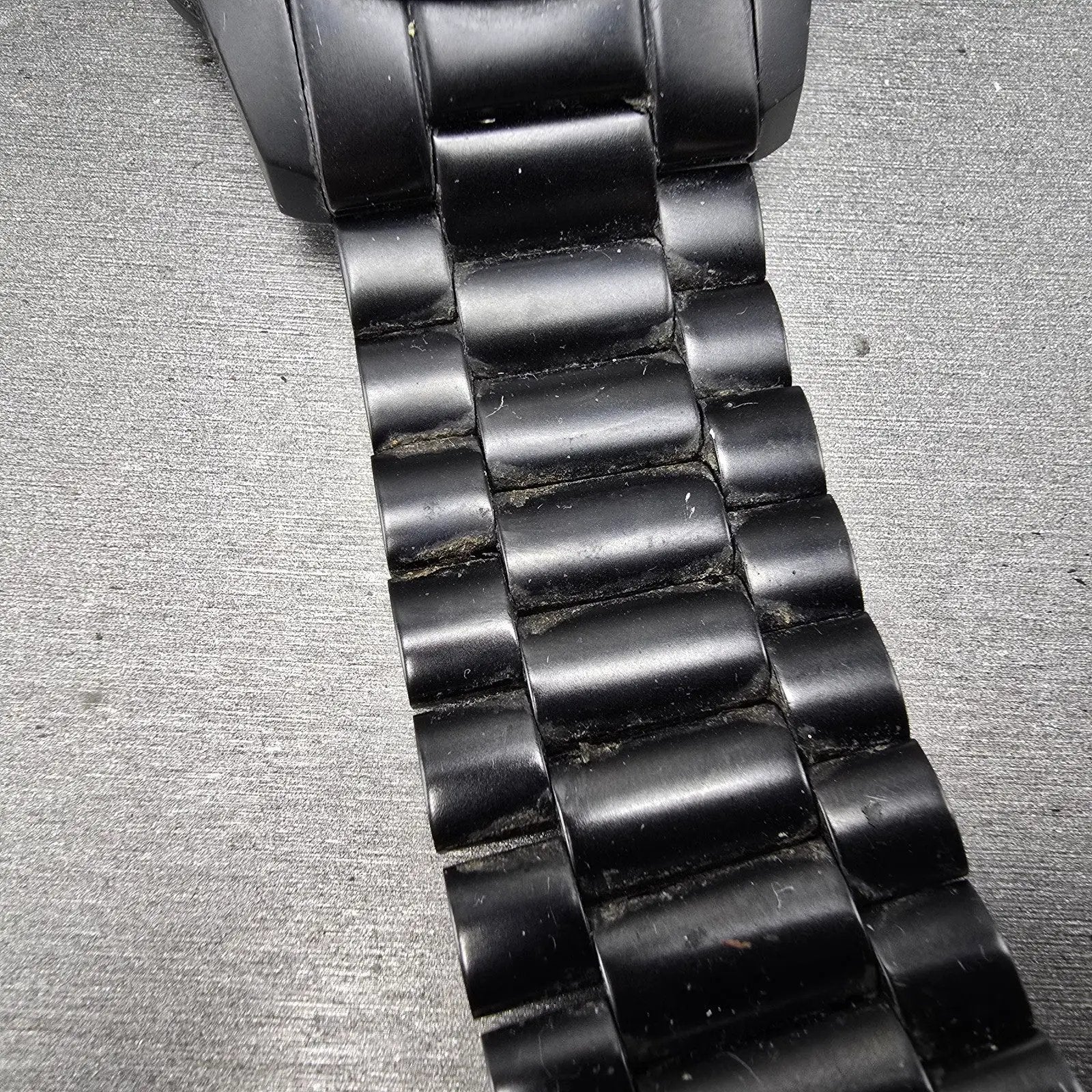 Michael Kors Chronograph Watch Men 51mm Black Dial Black Tone Date MK8196 NewBat7